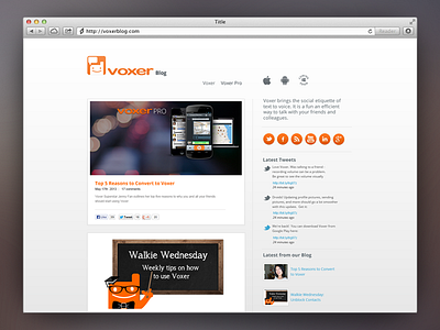 Blog Design blog gray orange voxer