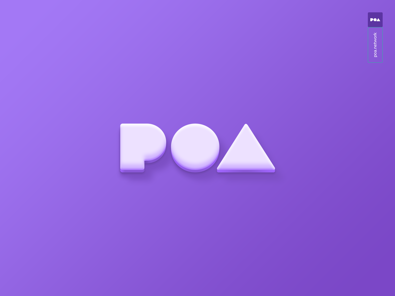 POA Logo 3d 3d bitcoin blockchain crypto ethereum icon illustration shadow