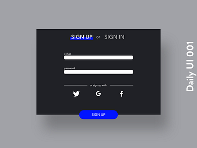 daily ui dailyui dailyui 001 illustrator singup ui xd