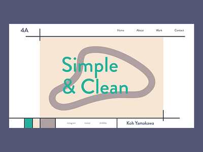 Simple & Clean illustrator landing page typogaphy ui web design