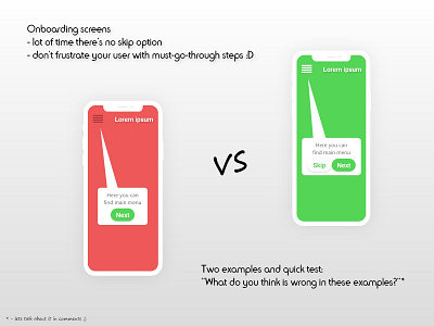 Onboarding screens aka frustrating steps without an end