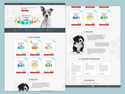 Premium Care dog supplements e commerce app ui web web design website xd