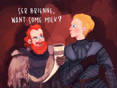 Brienne of Tarth and Tormund from Game of Thrones game of thrones illustration procreate