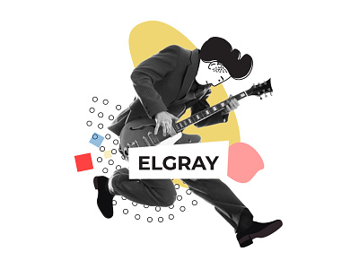 guitarist art artist branding character design guitarist illustration illustrator minimal typography vector