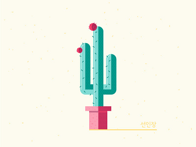 Cactus cactus color cute design illustration sujin lee texture wowsujina