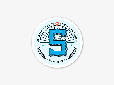 Snaptrends Sticker badge coin design illustration lettering location s snaptrends sticker type wowsujina