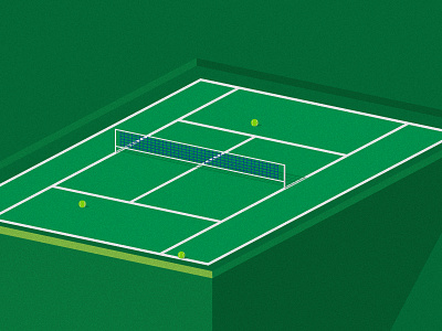 Tennis Court court design green illustration olympics olympics2016 rio tennis wowsujina