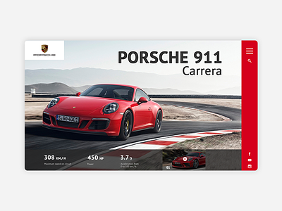 Porsche first screen concept auto car concept design first screen page porsche porsche 911 typography ui web webdesign website
