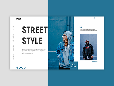 Online store concept blue clothes concept design fashion first screen online shopping online store page shop design style typography ui web webdesign website