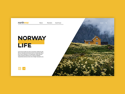 Weekend in Norway concept concept design first screen norway page travel travelling ui voyage web web design webdesign website yellow