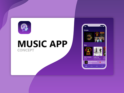 Music App (concept) app design concept design mobile design mobile ui music music app music player ui