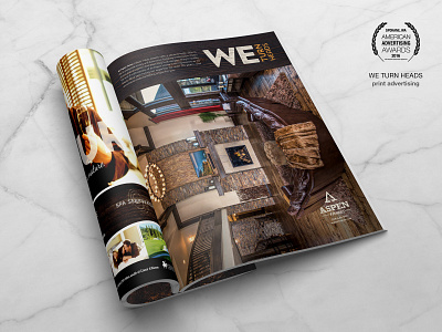 Apsen Homes Magazine Ad - ADDY Award aspen homes crooz media magazine magazine ad marketing print print collateral