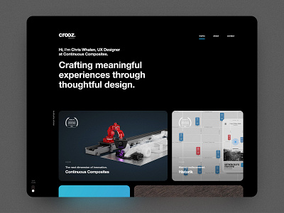 Personal Portfolio Website - LIVE crooz media dark mode design interaction design light mode mobile personal site portfolio portfolio site portfolio website site ux ux design web design website website design