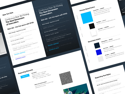 Continuous Composites Website Style Guide cf3d future of manufacturing guide guidelines style guide web design webflow website