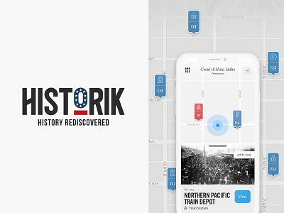 Histork History App - Final Identity 1776 america american flag app betsy ross historik history identity logo mobile app