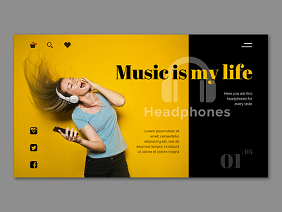 Headphones design photoshop ui ui design ui ux ui ux design uiux ux ux design web web design webdesign