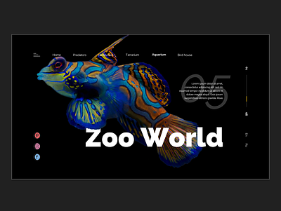 Zoo World aquarium design designer desktop photoshop ui ui design ui ux uiux ux ux design web web design webdesign world zoo