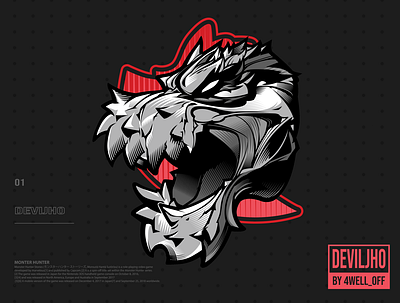 DevilJho dragon illustration monster monster hunter tshirt tshirt design vector vectorillustration