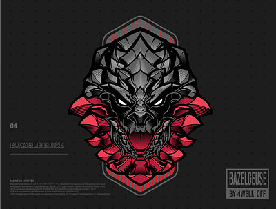 Bazelguese design dragon illustration monster monster hunter tshirt tshirt design vector vectorillustration
