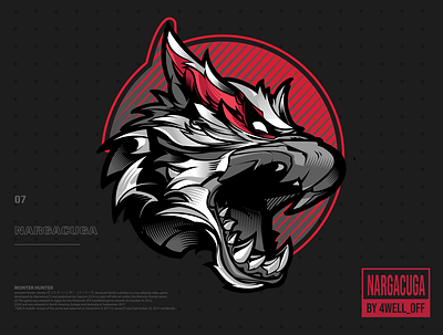 Nargacuga animal dragon illustration monster monster hunter tshirt tshirt design vector vectorillustration