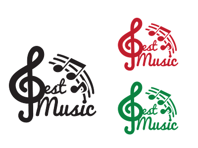 Bestmusic design illustration logo music vector