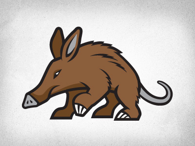 Aardvark aardvark branding lacrosse logo sports vector