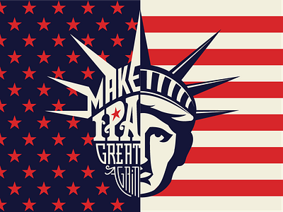 Make Ipa Great Again america beer craft maga make great again ipa liberty of second self stars statue stripes