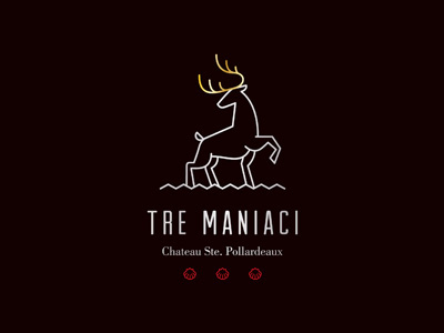 Three Maniacs custom design label maniacs stag three wine
