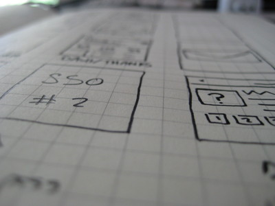 Sometimes I design on paper more than on screen flow layout stupid marketing words wireframe