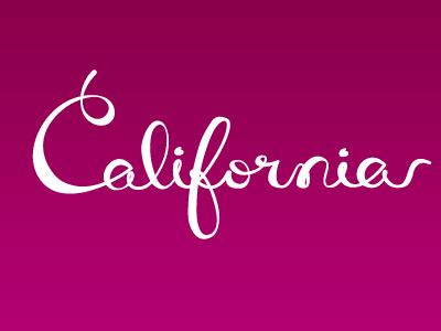 Californias lettering script