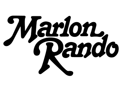 Marlon Rando lettering