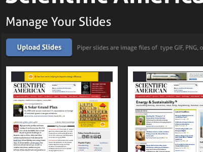 Manage Your Slides app button design manage slide