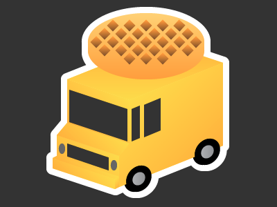 Waffle Truck icon waffle yellow