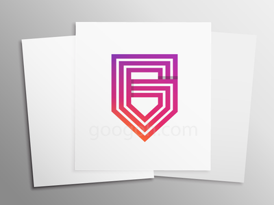 G Monogram Typography badge logo branding design minimal typography
