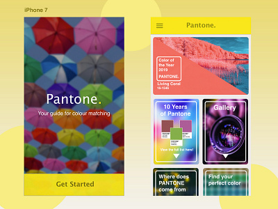 Pantone UI for iOS - Simple Concept app design flat icon photoshop sketch ui ux