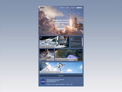 NASA - Concept Mobile Landing Page