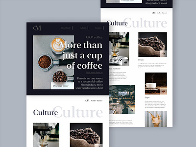 Coffee Master Landing page branding clean clear design design landing page typogaphy web website
