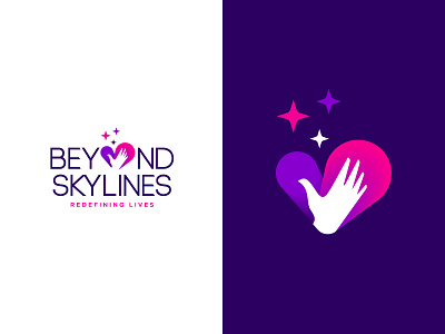 Beyond Skylines Logo brandmark charity hand hope logo ngo sri lanka starts