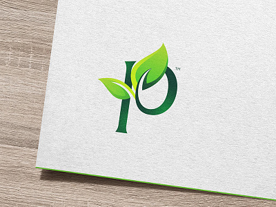 Logo Mark for an Organic Agri Exports agri brand identity branding brandmark green leaf letter p lka logo monogram nature organic