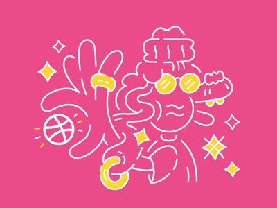 Hello dribbblers! firstshot character abstractline surrealism debut out line outline flatline dog abstract dope hellodribbble hello dribbble vector design illustration