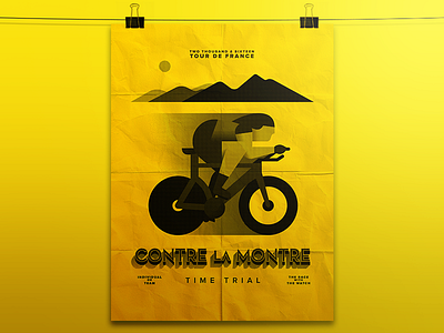 Tour de France: Time Trial Poster bicycle bike cycling icon identity logo magazine mark typography