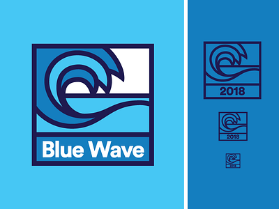 Blue Wave blue branding democrat election logo midterm progressive unitedstates vote wave