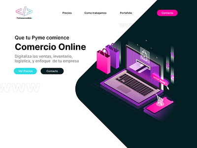 Homepage / Tu Comercio Web design figma figmadesign home menu web webdesign website website design