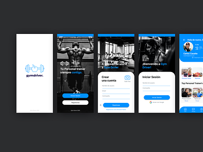 A gym sport app / Index / menus / ux