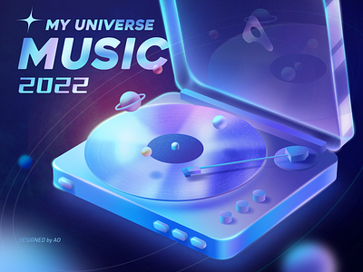 My Universe - Music colors illustration music painting poster