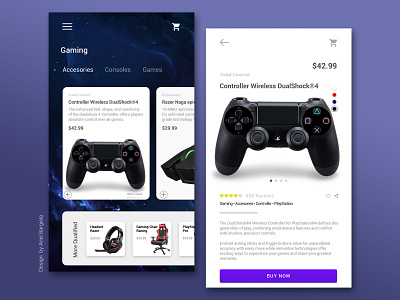 eCommerce Gaming App Concept