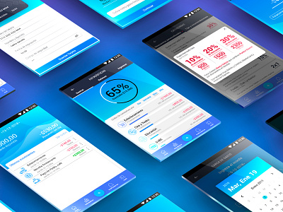 Screens - Gastos al día App adobe android app app design application art design graphic design mobile money typography ui ux vector wallet