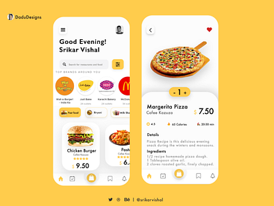 Food delivery service ui design dribble graphic