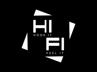 HiFi - hook it feel it Official Logo art design dribble framing graphic illustration logo