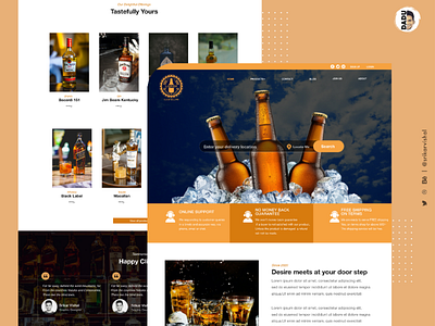 Liquor delivery landing page